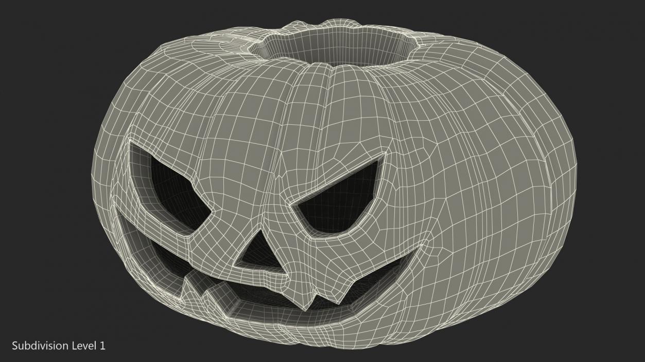 Realistic Halloween Pumpkin 3D