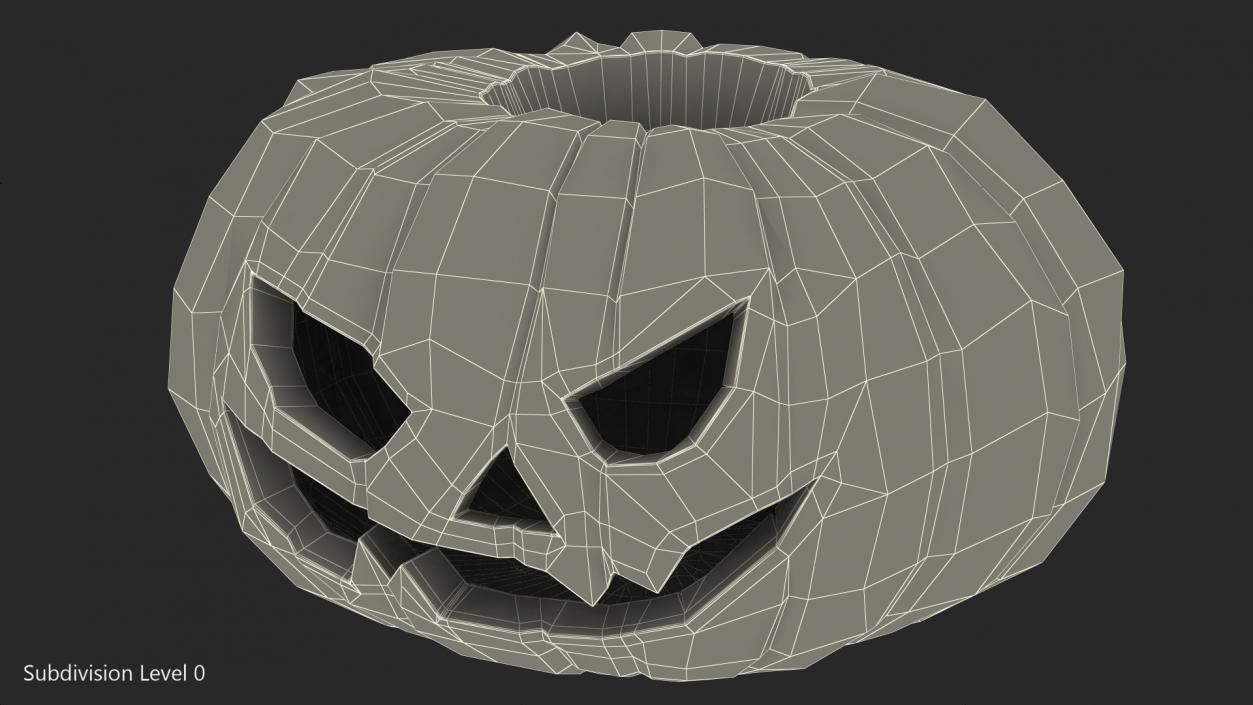 Realistic Halloween Pumpkin 3D