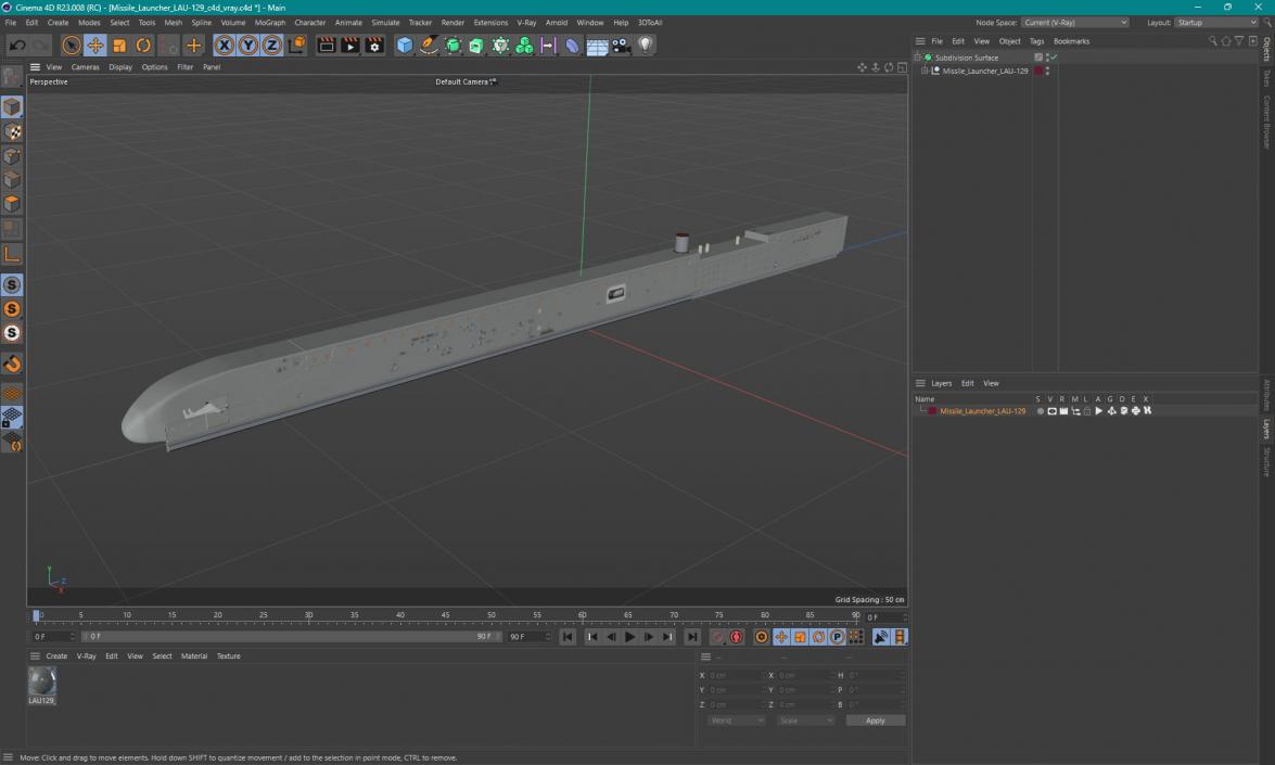 Missile Launcher LAU-129 3D model