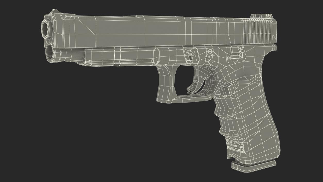 Glock G34 Semi Auto Pistol Desert Tan 3D