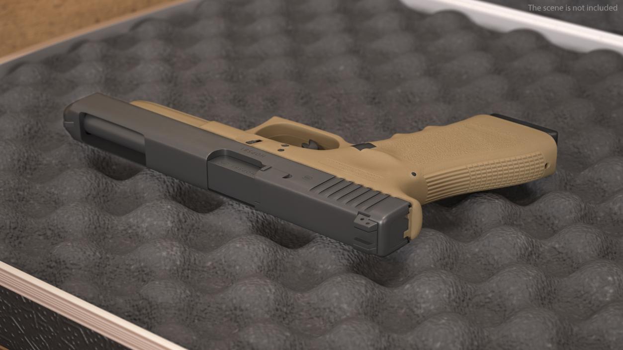 Glock G34 Semi Auto Pistol Desert Tan 3D