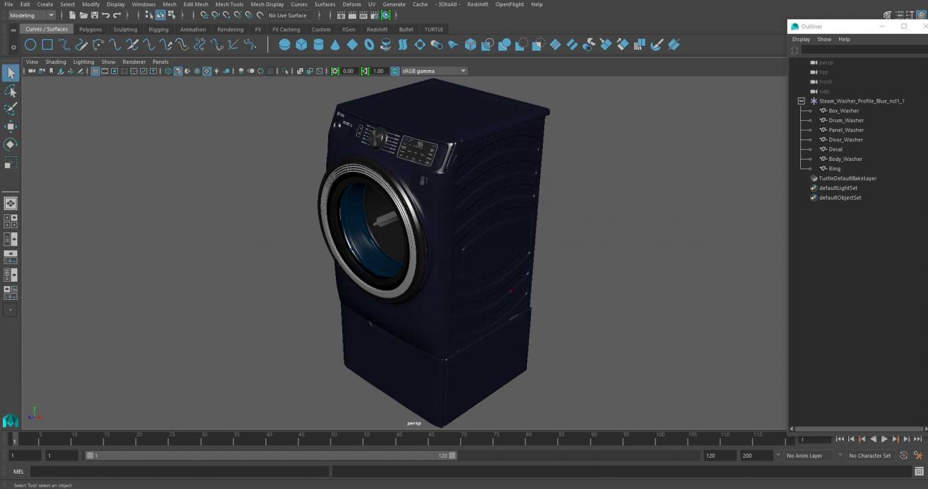 3D model Steam Washer Profile Blue