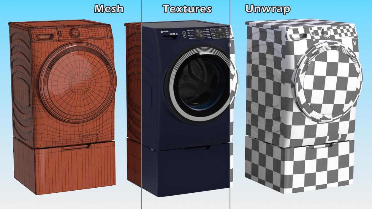 3D model Steam Washer Profile Blue