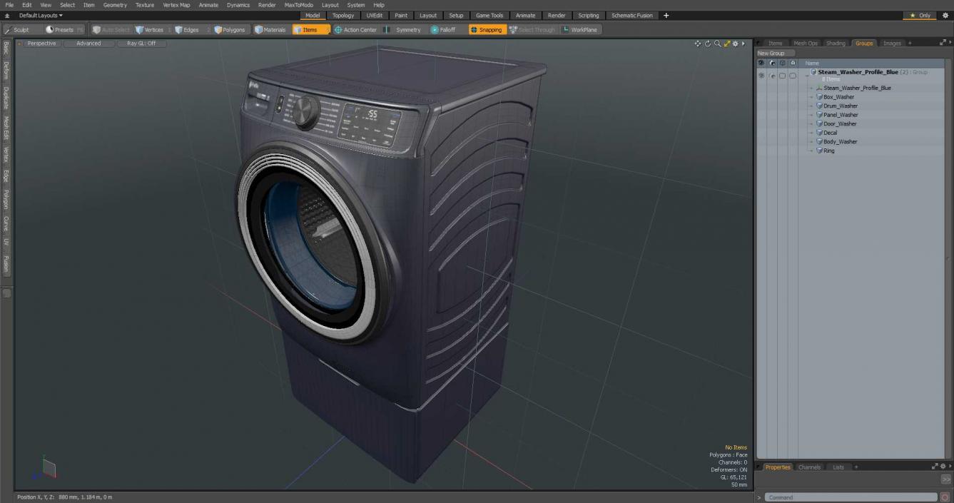 3D model Steam Washer Profile Blue