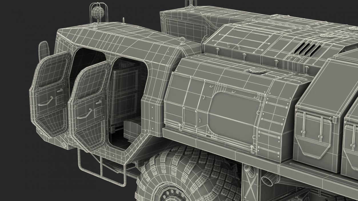 3D model MAZ 74106 with 64N6 Big Bird Radar Camouflage