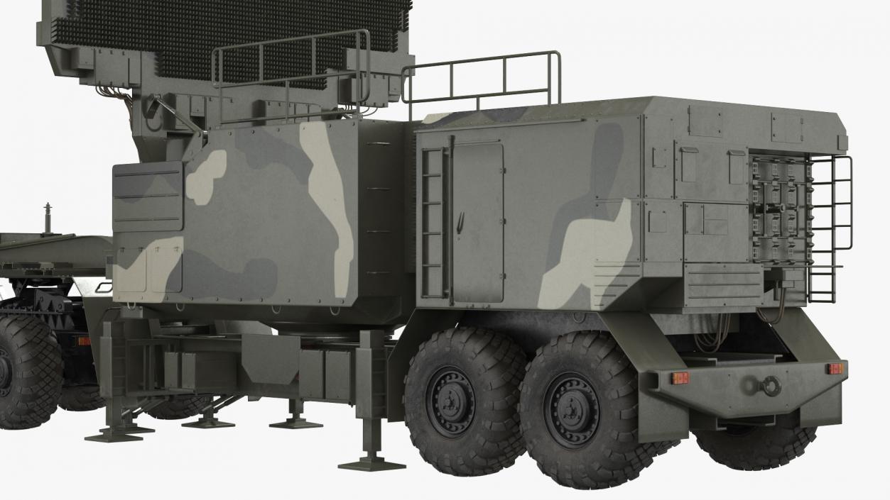 3D model MAZ 74106 with 64N6 Big Bird Radar Camouflage