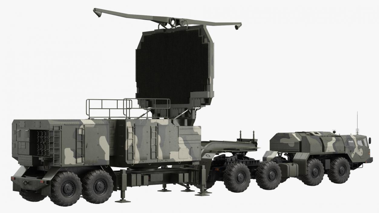 3D model MAZ 74106 with 64N6 Big Bird Radar Camouflage