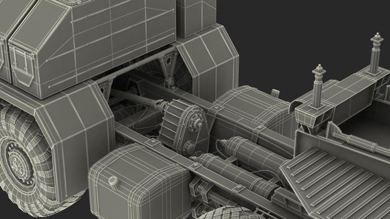 3D model MAZ 74106 with 64N6 Big Bird Radar Camouflage