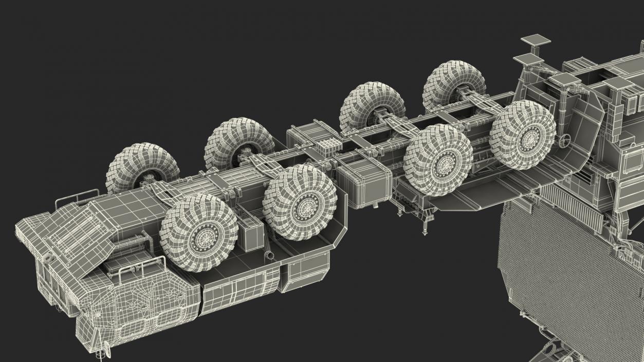 3D model MAZ 74106 with 64N6 Big Bird Radar Camouflage