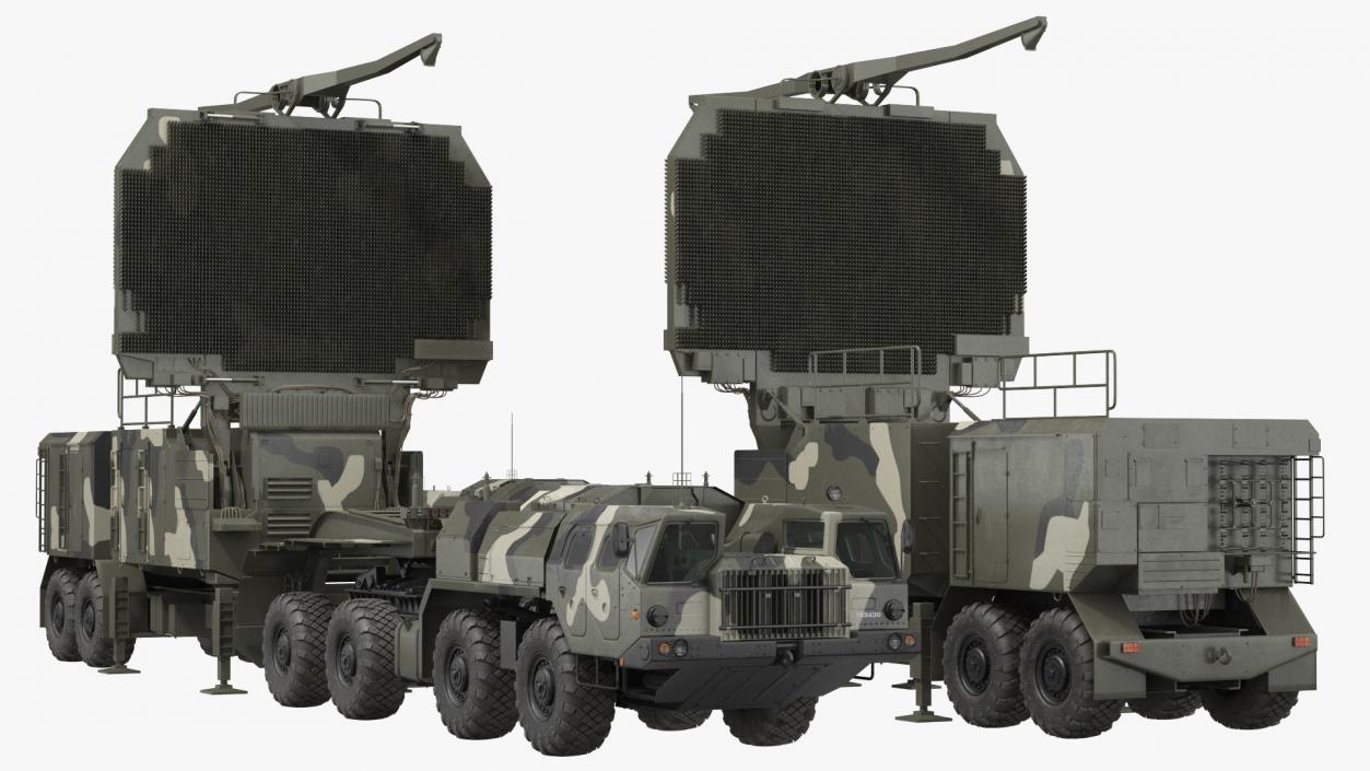 3D model MAZ 74106 with 64N6 Big Bird Radar Camouflage