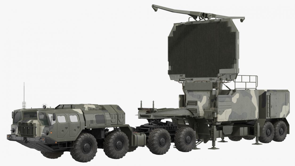 3D model MAZ 74106 with 64N6 Big Bird Radar Camouflage