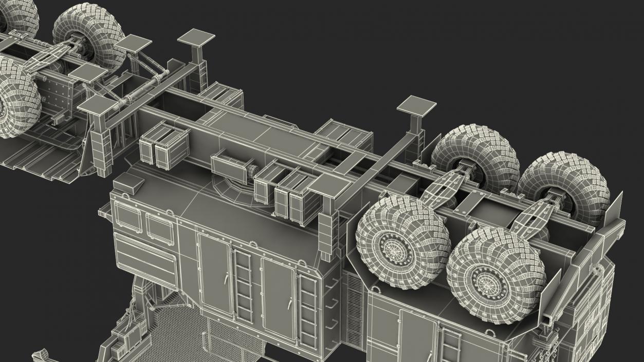 3D model MAZ 74106 with 64N6 Big Bird Radar Camouflage