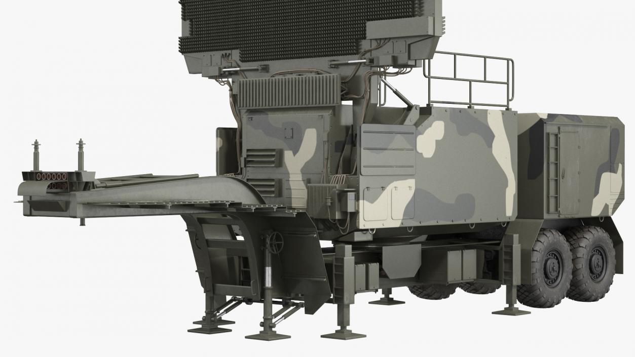 3D model MAZ 74106 with 64N6 Big Bird Radar Camouflage