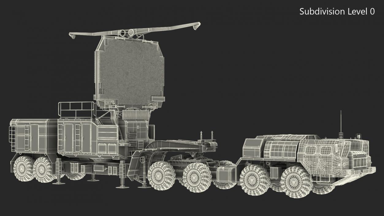 3D model MAZ 74106 with 64N6 Big Bird Radar Camouflage