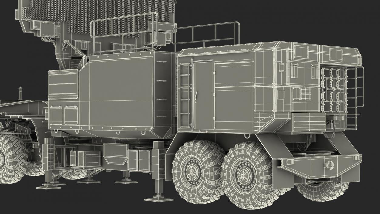 3D model MAZ 74106 with 64N6 Big Bird Radar Camouflage