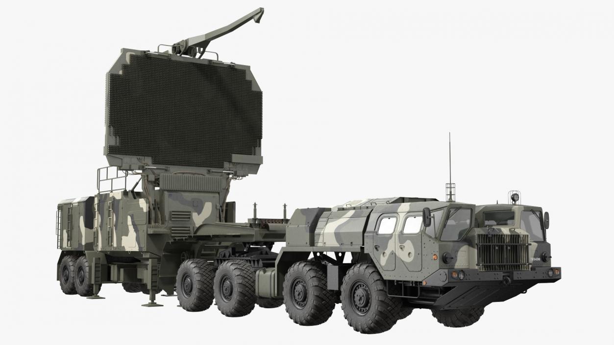 3D model MAZ 74106 with 64N6 Big Bird Radar Camouflage