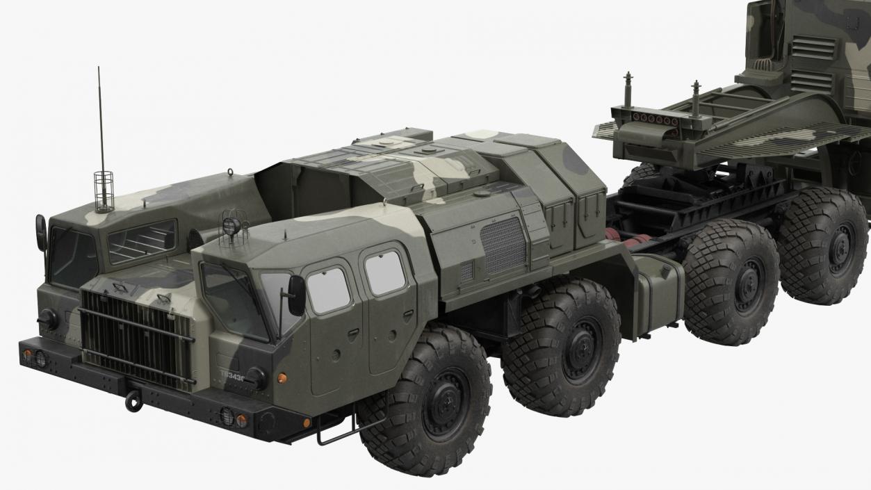 3D model MAZ 74106 with 64N6 Big Bird Radar Camouflage