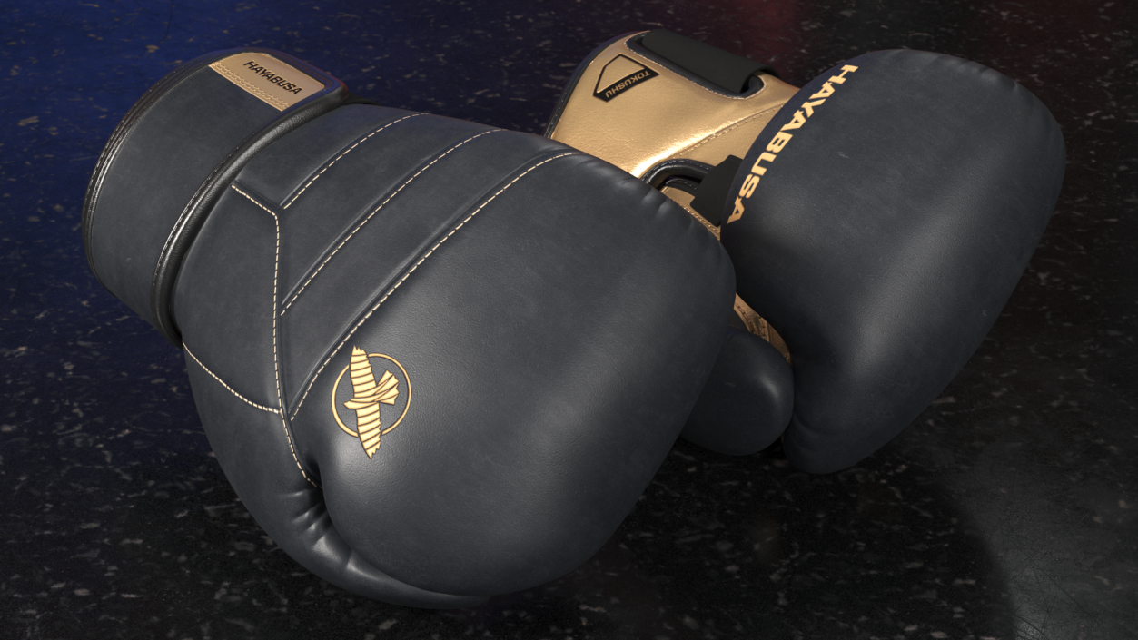 Hayabusa T3 LX Boxing Gloves Black 3D model