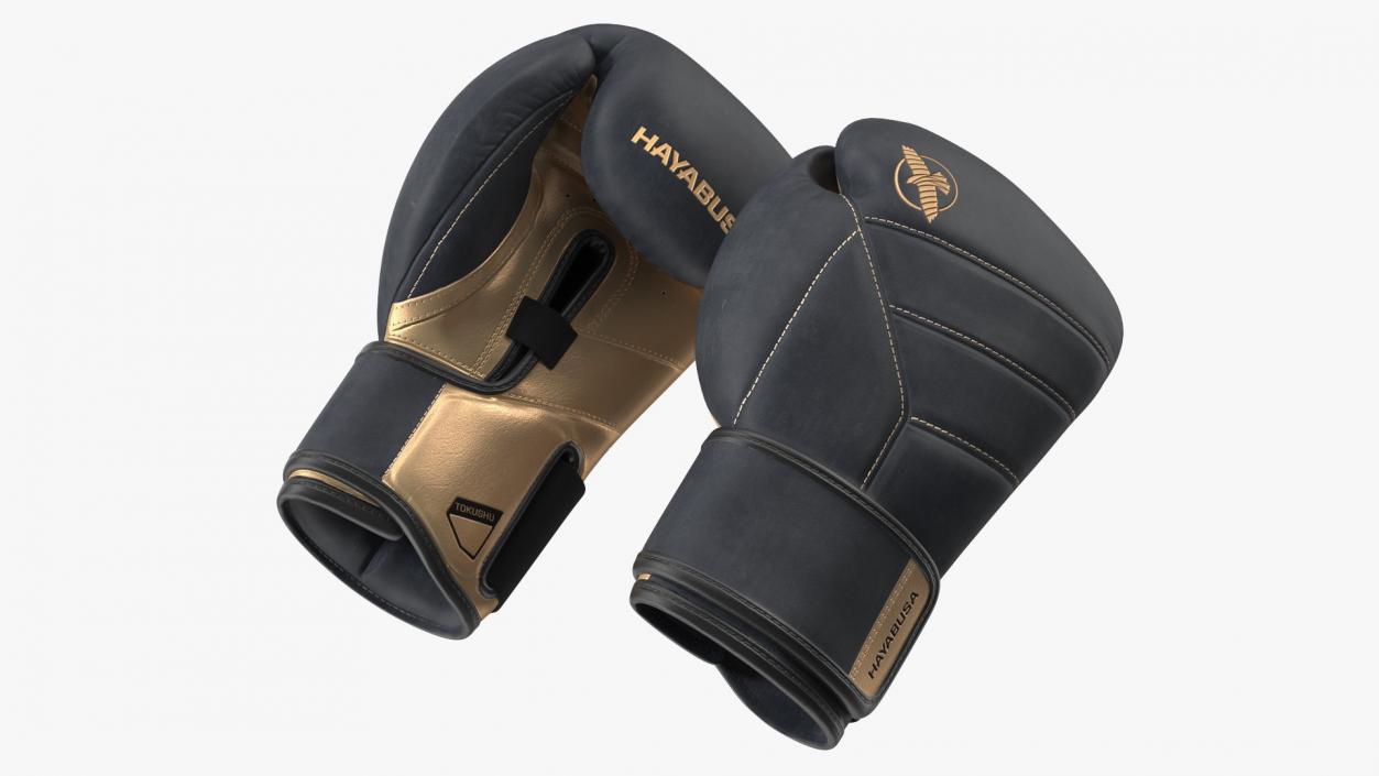 Hayabusa T3 LX Boxing Gloves Black 3D model