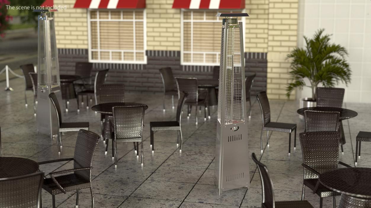 3D Outdoor Pyramid Patio Heater model