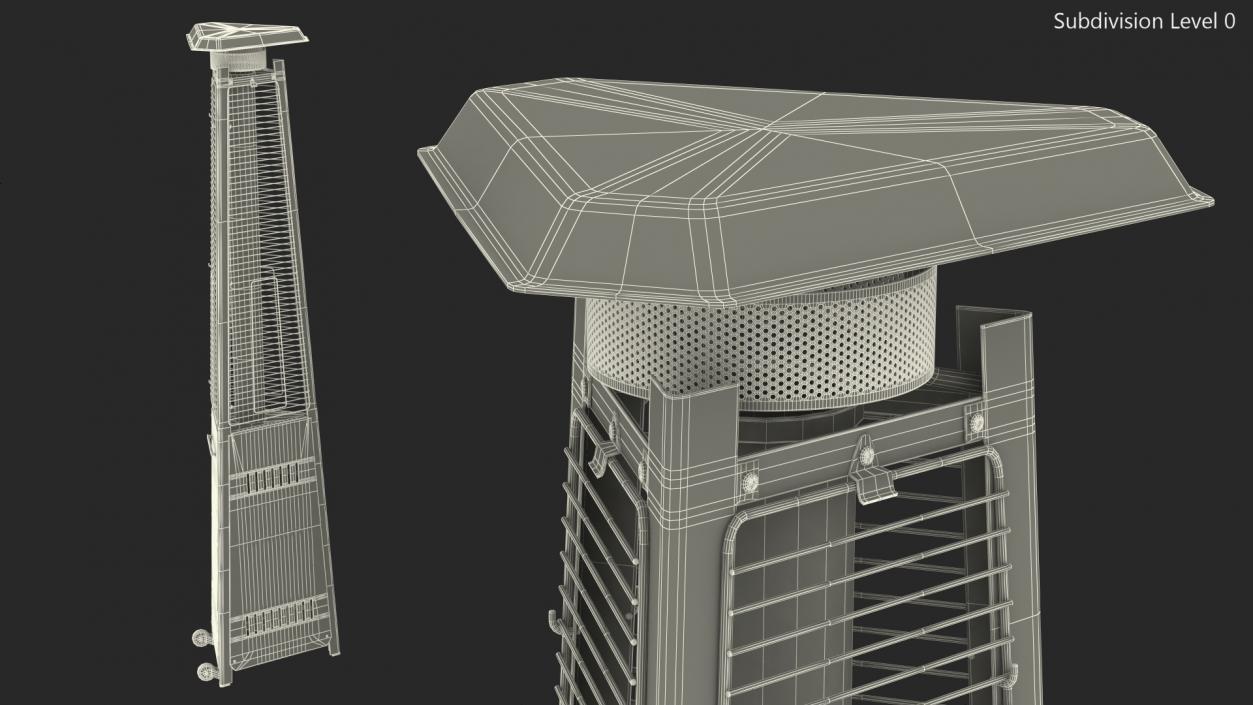 3D Outdoor Pyramid Patio Heater model