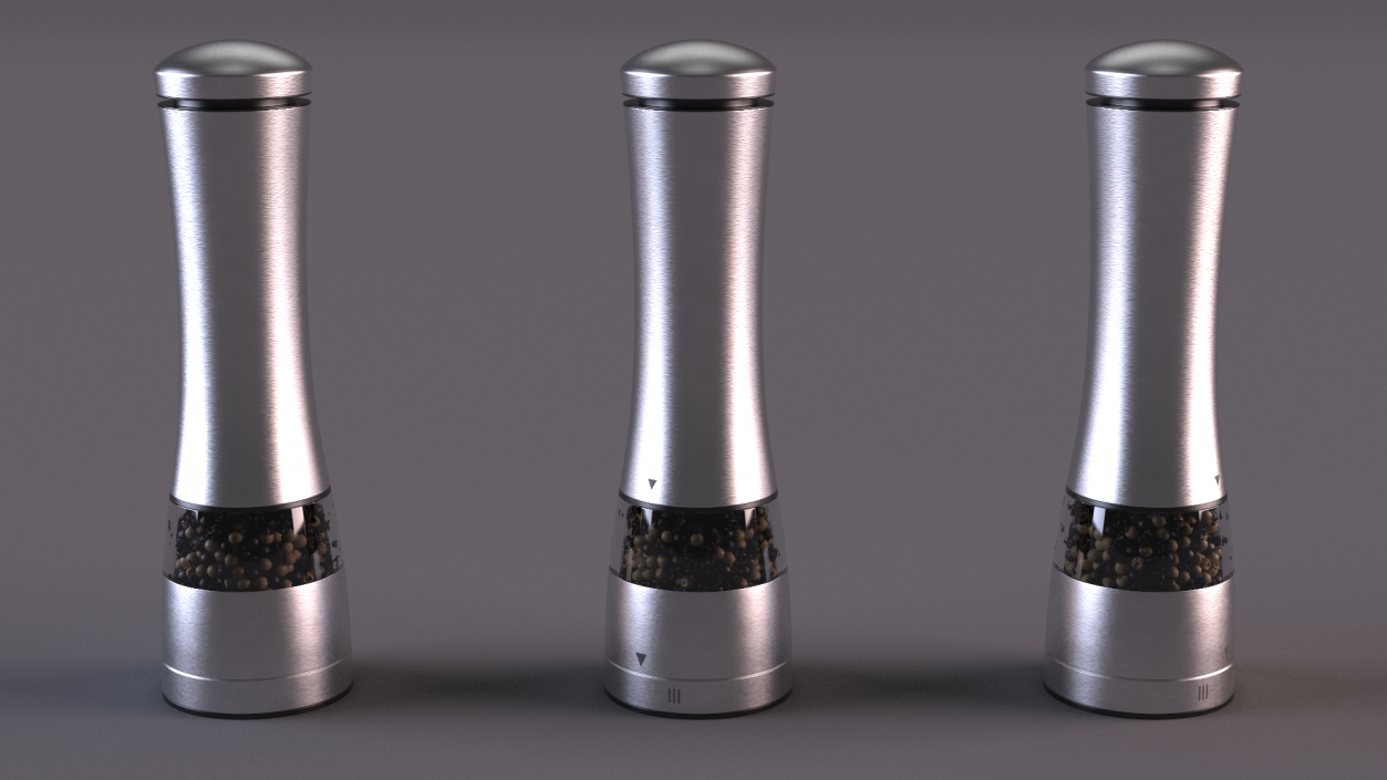 3D model Stainless Steel Pepper Grinder