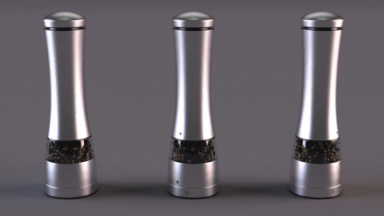 3D model Stainless Steel Pepper Grinder