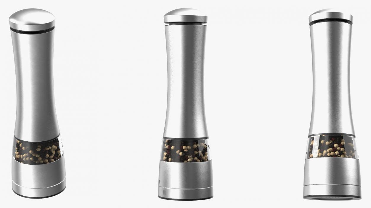 3D model Stainless Steel Pepper Grinder