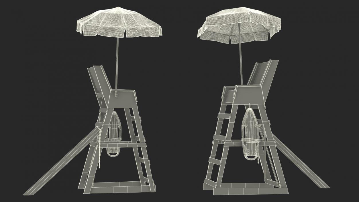 3D Lifeguard Chair(1) model