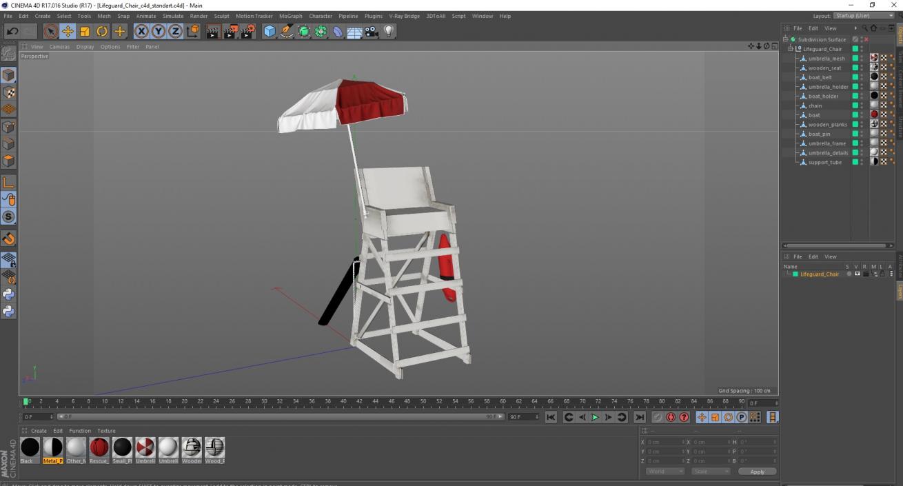 3D Lifeguard Chair(1) model