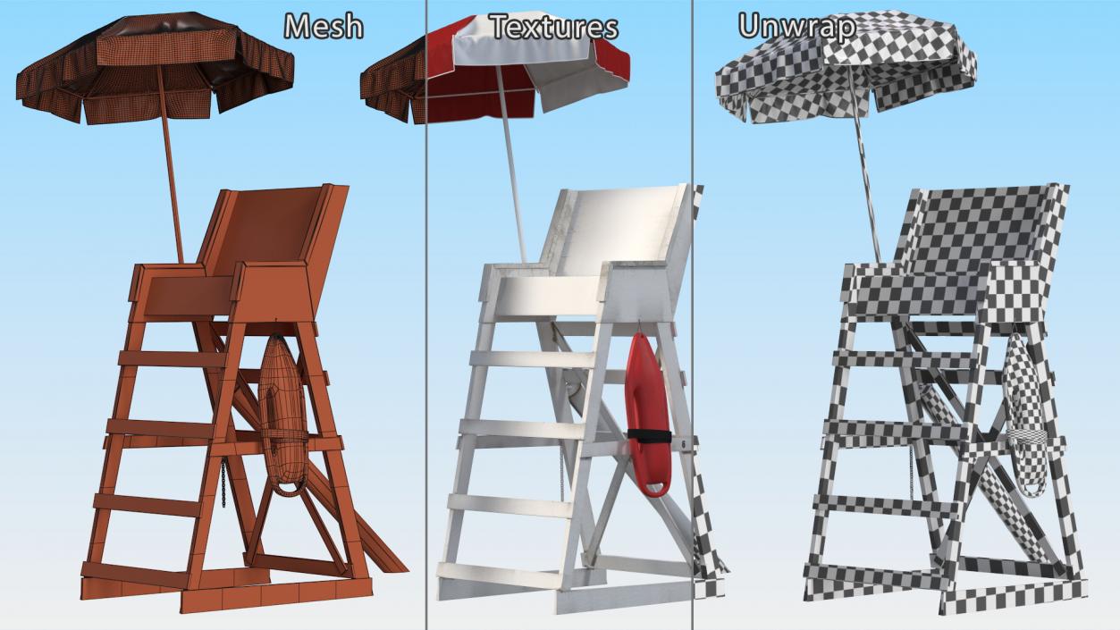 3D Lifeguard Chair(1) model