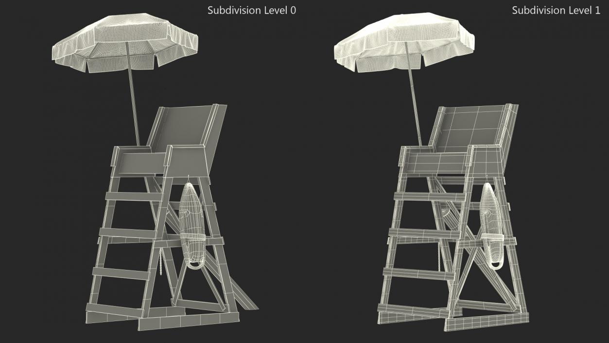 3D Lifeguard Chair(1) model