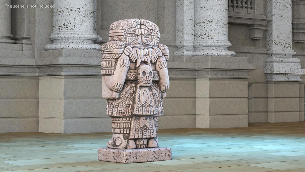 3D model Coatlicue Aztec Decorative Statue 2