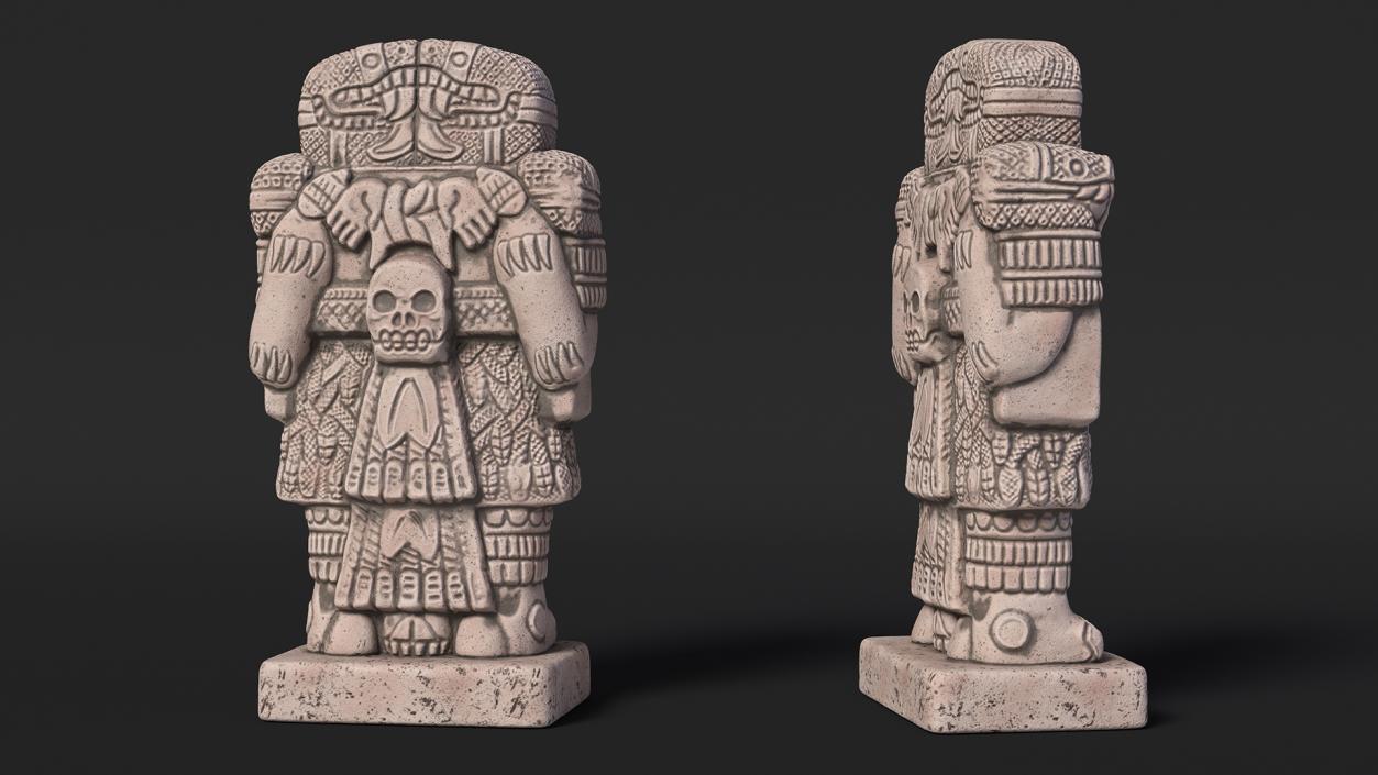 3D model Coatlicue Aztec Decorative Statue 2