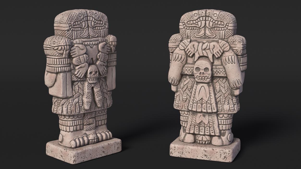 3D model Coatlicue Aztec Decorative Statue 2