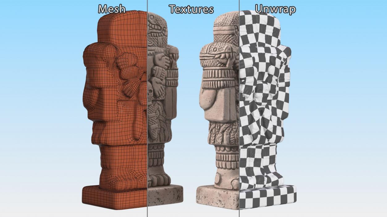 3D model Coatlicue Aztec Decorative Statue 2