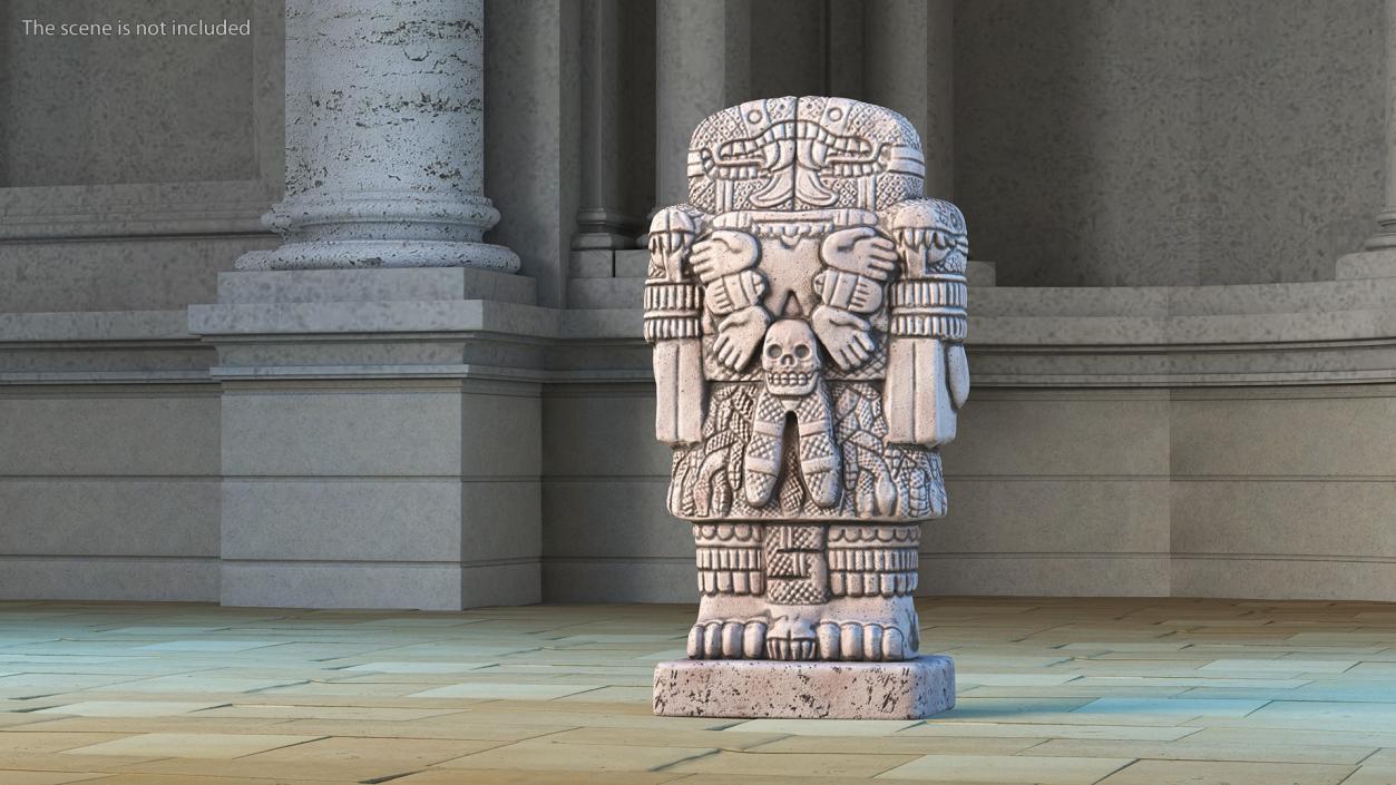 3D model Coatlicue Aztec Decorative Statue 2