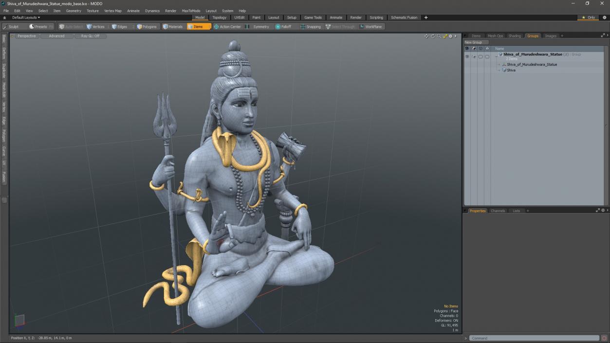 3D Shiva of Murudeshwara Statue model