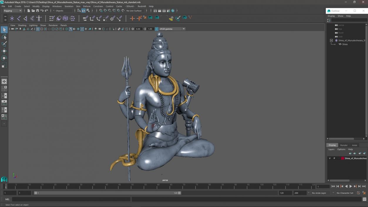 3D Shiva of Murudeshwara Statue model