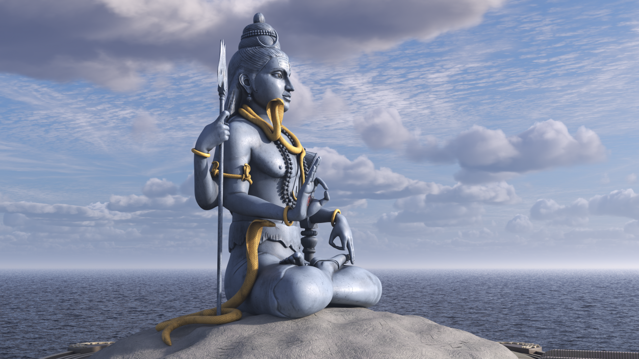 3D Shiva of Murudeshwara Statue model