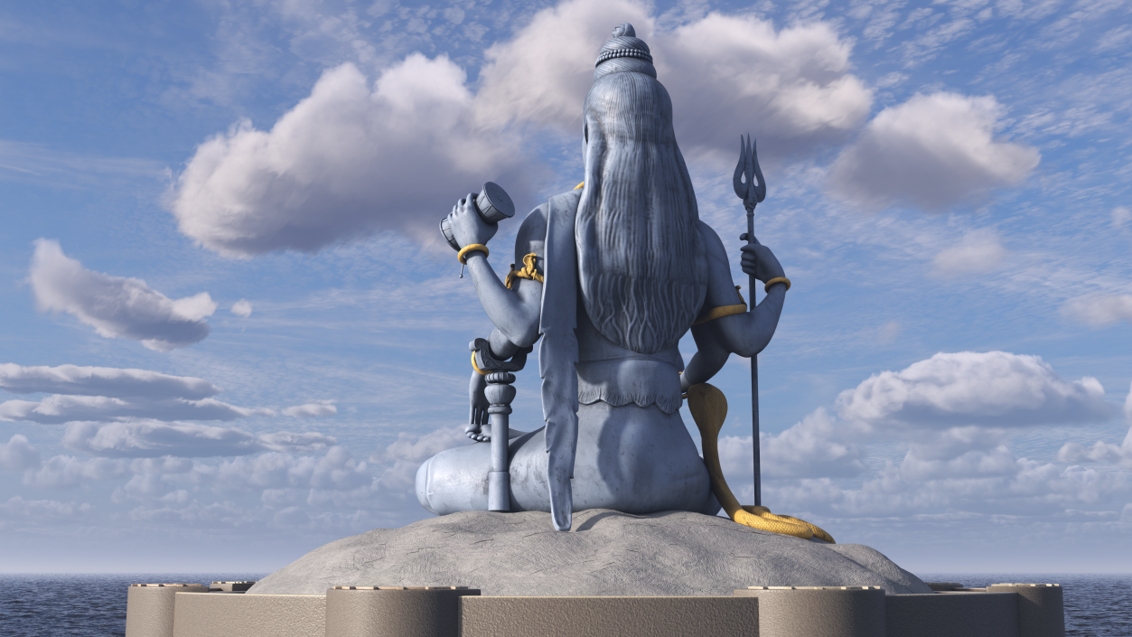 3D Shiva of Murudeshwara Statue model