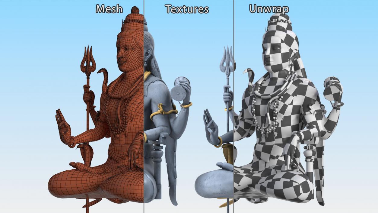 3D Shiva of Murudeshwara Statue model