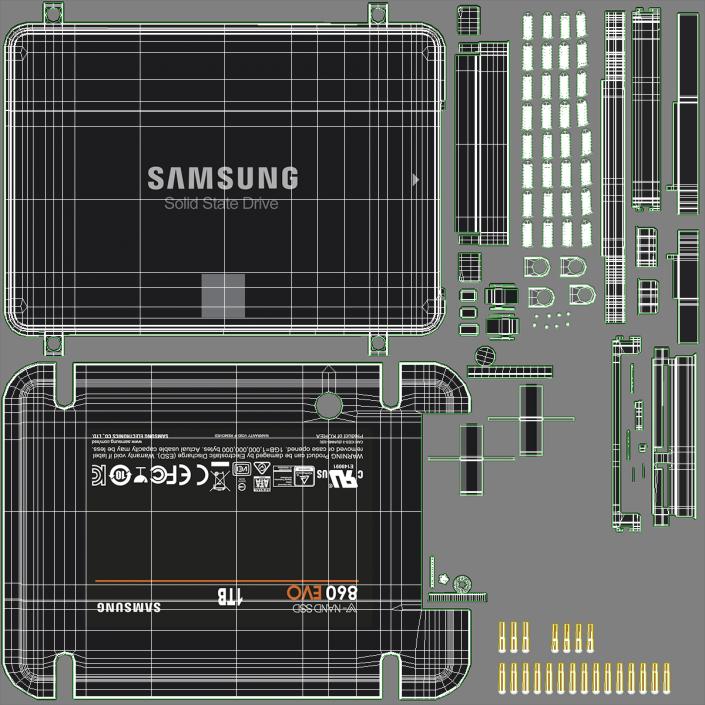 3D Solid State Drive SSD Samsung 1TB model