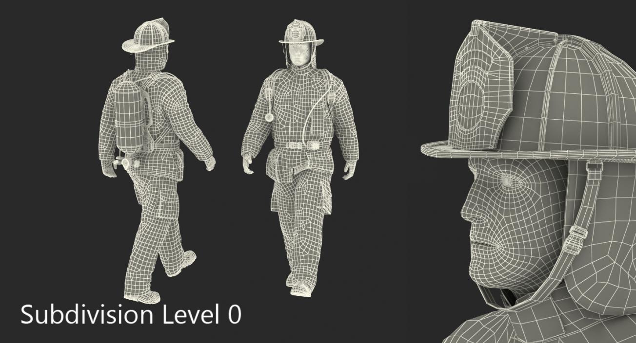 Firefighter Walking Pose 3D model