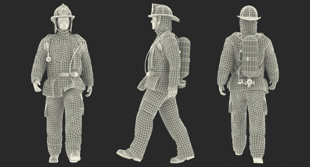 Firefighter Walking Pose 3D model