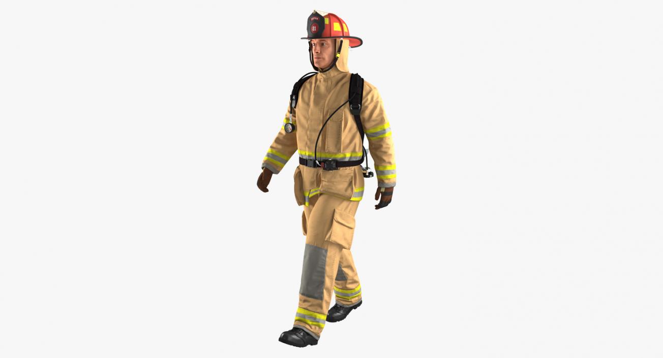 Firefighter Walking Pose 3D model