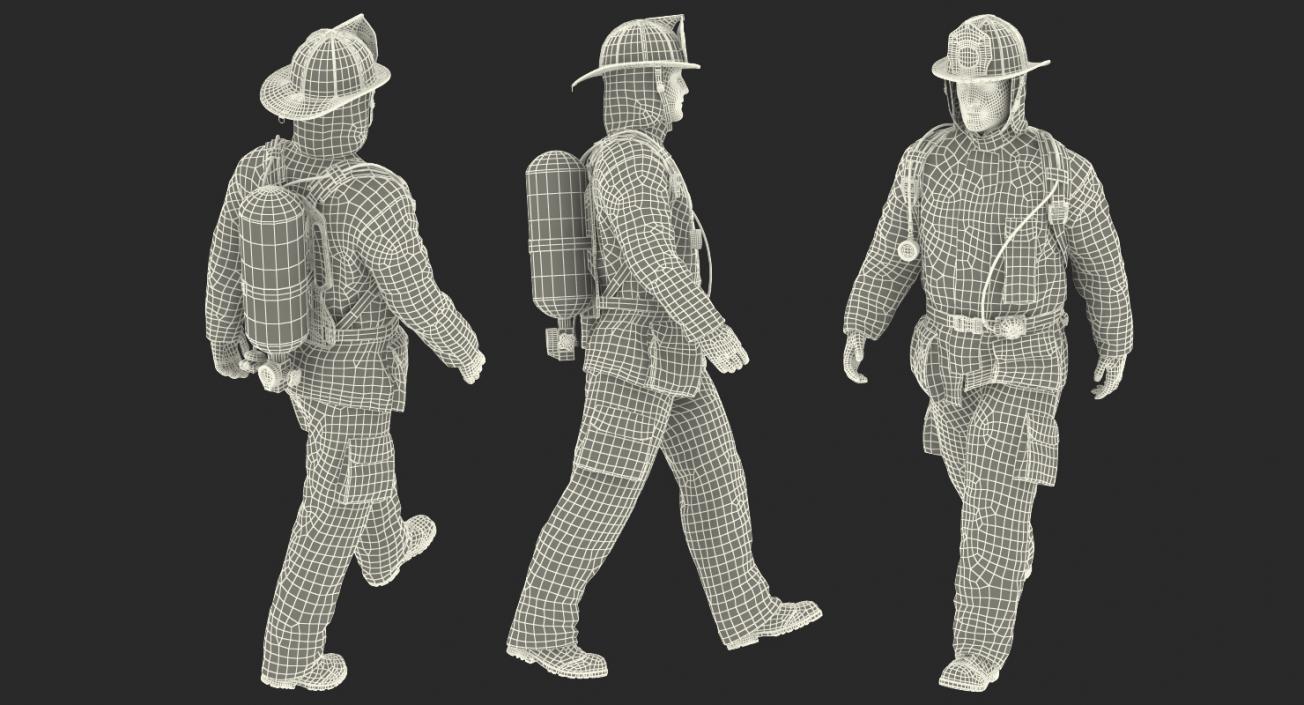 Firefighter Walking Pose 3D model