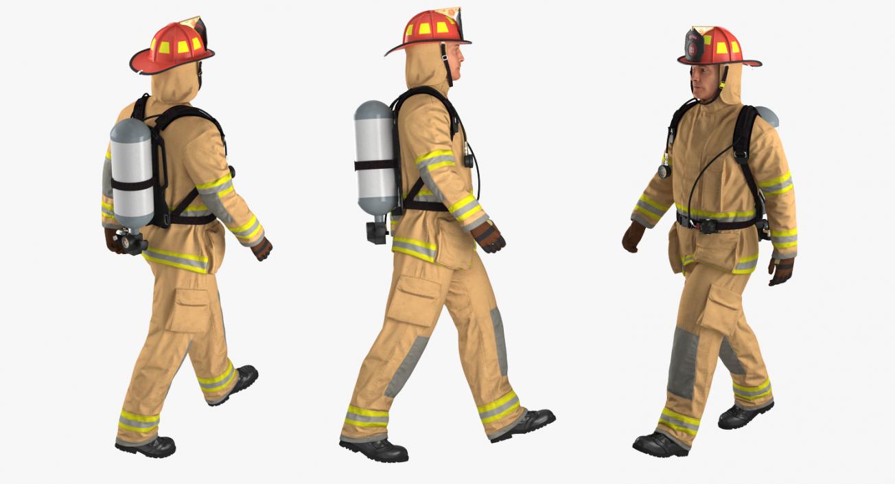 Firefighter Walking Pose 3D model