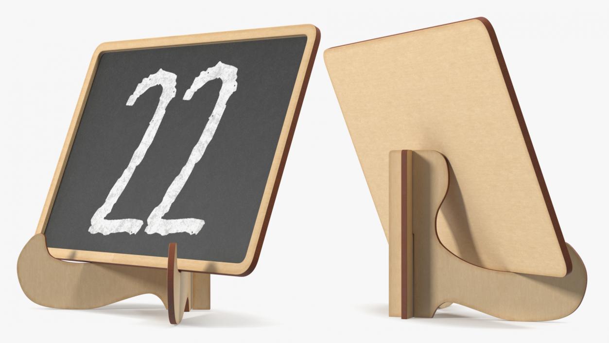 Small Plywood Chalkboard 3D model