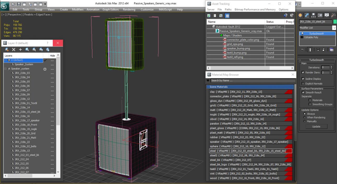 Passive Speakers Generic 3D model